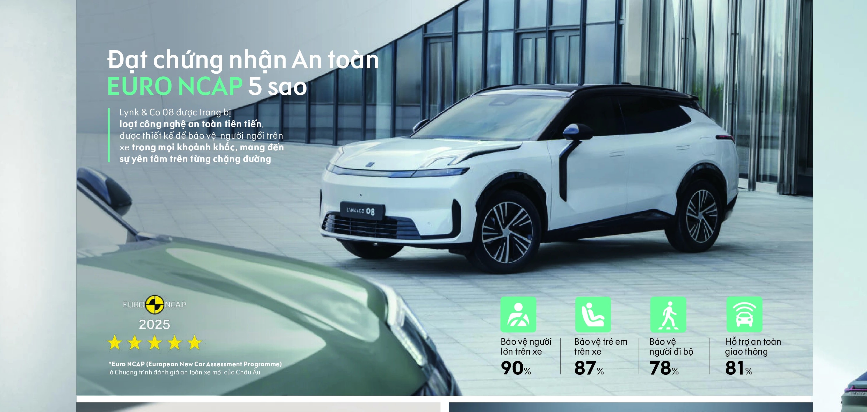 Đạt chứng nhận An toàn EURO NCAP 5 sao